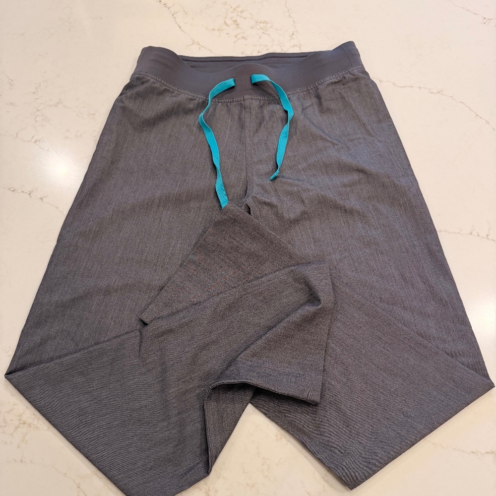 FIGS Gray Heather Scrub Pants XS Women’s Drawstring Stretch Medical Uniform